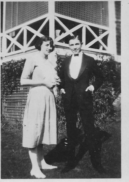 George Lermond and his sister Mary in Nahant before BC High graduation, 1921